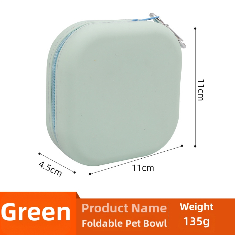 Αναδιπλούμενη κούπα κατοικίδιων από σιλικόνη, τροφίμων ποιότητας, 2-σε-1, εξωτερικά φορητή διπλή λεκάνη