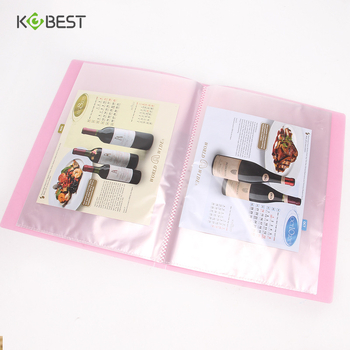 PP információs mappa átlátszó belső oldalakkal, modell A4220-4210, 20–100 oldal, vastagság 2.5–6.0 cm, márka KOBEST Kangbai