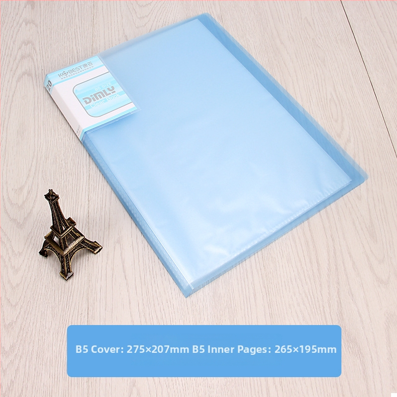 PP priečinok na informačné brožúry s priehľadnou vnútornou stranou, model A4220-4210, 20–100 strán, hrúbka 2.5–6.0 cm, značka KOBEST Kangbai