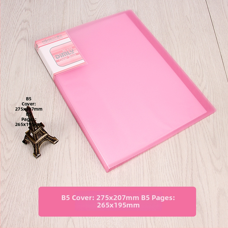 PP priečinok na informačné brožúry s priehľadnou vnútornou stranou, model A4220-4210, 20–100 strán, hrúbka 2.5–6.0 cm, značka KOBEST Kangbai