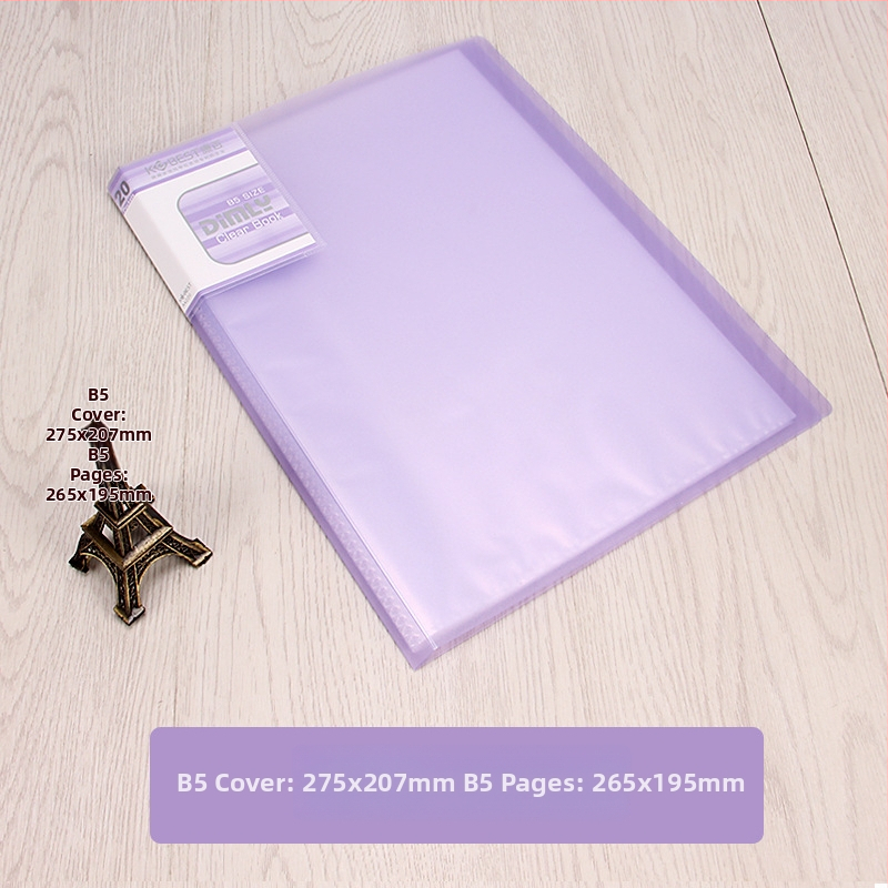 PP priečinok na informačné brožúry s priehľadnou vnútornou stranou, model A4220-4210, 20–100 strán, hrúbka 2.5–6.0 cm, značka KOBEST Kangbai