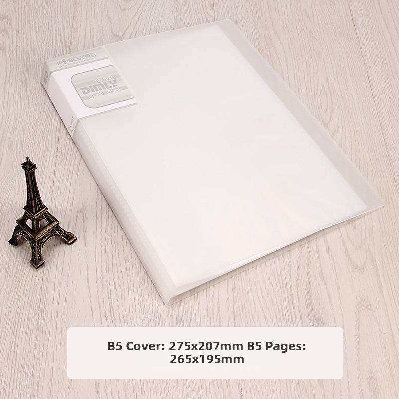 PP priečinok na informačné brožúry s priehľadnou vnútornou stranou, model A4220-4210, 20–100 strán, hrúbka 2.5–6.0 cm, značka KOBEST Kangbai