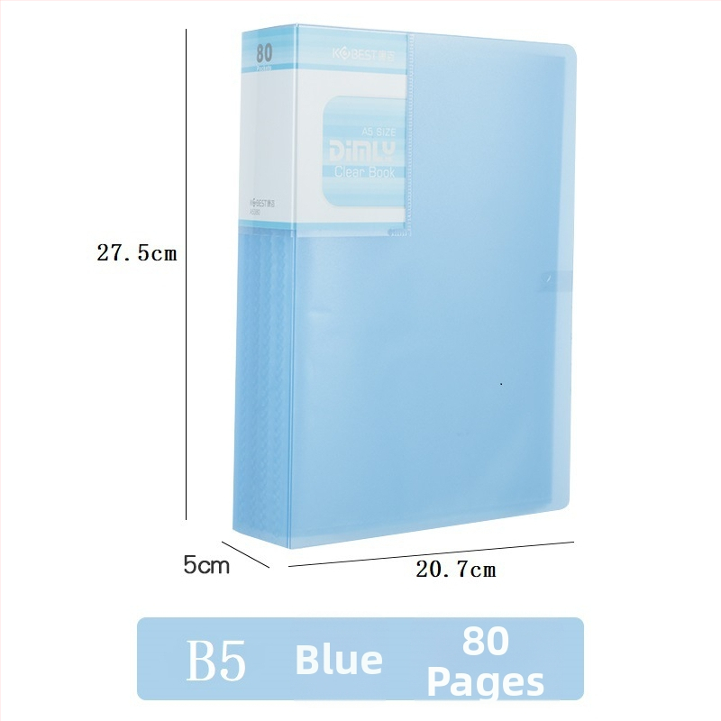 PP priečinok na informačné brožúry s priehľadnou vnútornou stranou, model A4220-4210, 20–100 strán, hrúbka 2.5–6.0 cm, značka KOBEST Kangbai