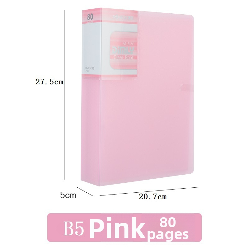 PP priečinok na informačné brožúry s priehľadnou vnútornou stranou, model A4220-4210, 20–100 strán, hrúbka 2.5–6.0 cm, značka KOBEST Kangbai