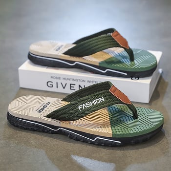 Férfi flip-flop papucs – webbing felsőrész, gumitalp, injektált formázású talp, nyitott orr, csúszásmentes