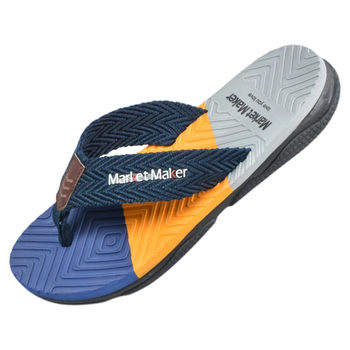 Férfi flip-flop papucs – webbing felsőrész, gumitalp, injektált formázású talp, nyitott orr, csúszásmentes