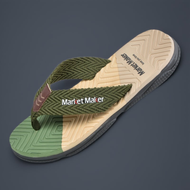 Férfi flip-flop papucs – webbing felsőrész, gumitalp, injektált formázású talp, nyitott orr, csúszásmentes