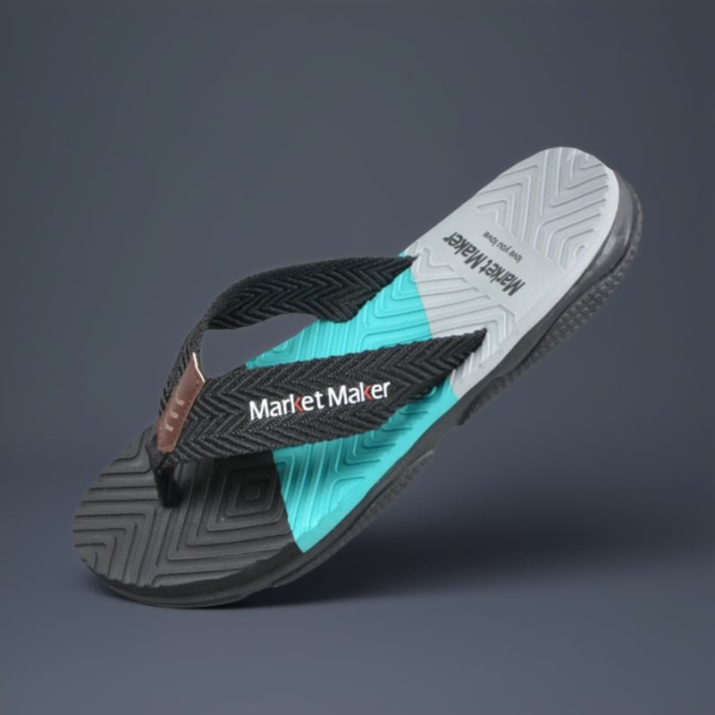 Férfi flip-flop papucs – webbing felsőrész, gumitalp, injektált formázású talp, nyitott orr, csúszásmentes