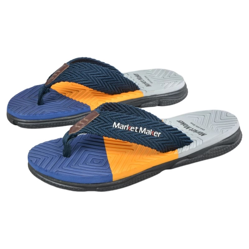 Férfi flip-flop papucs – webbing felsőrész, gumitalp, injektált formázású talp, nyitott orr, csúszásmentes