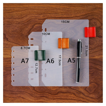 Kožni umetak za olovku s prozirnim PP stranicama, univerzalni šestotvorni registrator, kapacitet 1 list, prilagodljiv logotip