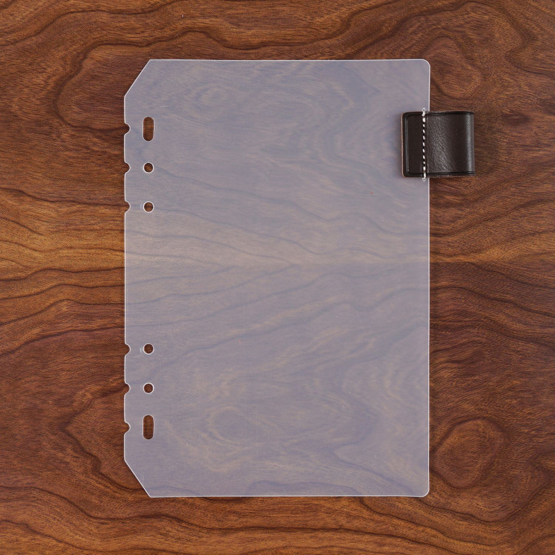 Kožni umetak za olovku s prozirnim PP stranicama, univerzalni šestotvorni registrator, kapacitet 1 list, prilagodljiv logotip