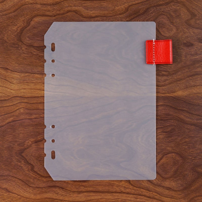 Kožni umetak za olovku s prozirnim PP stranicama, univerzalni šestotvorni registrator, kapacitet 1 list, prilagodljiv logotip