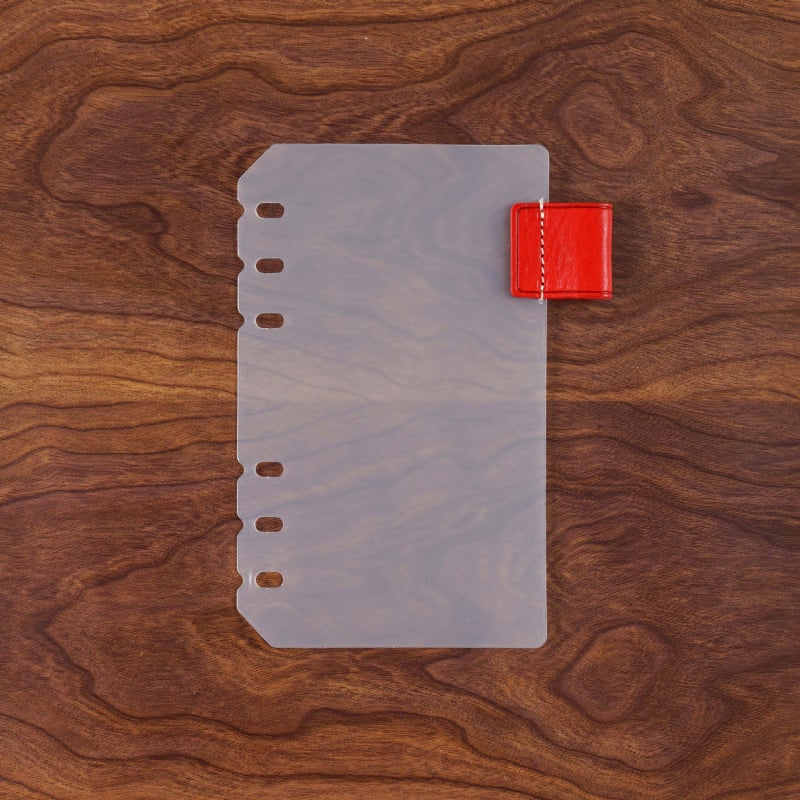 Kožni umetak za olovku s prozirnim PP stranicama, univerzalni šestotvorni registrator, kapacitet 1 list, prilagodljiv logotip