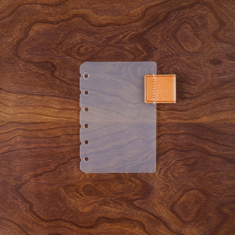 Kožni umetak za olovku s prozirnim PP stranicama, univerzalni šestotvorni registrator, kapacitet 1 list, prilagodljiv logotip