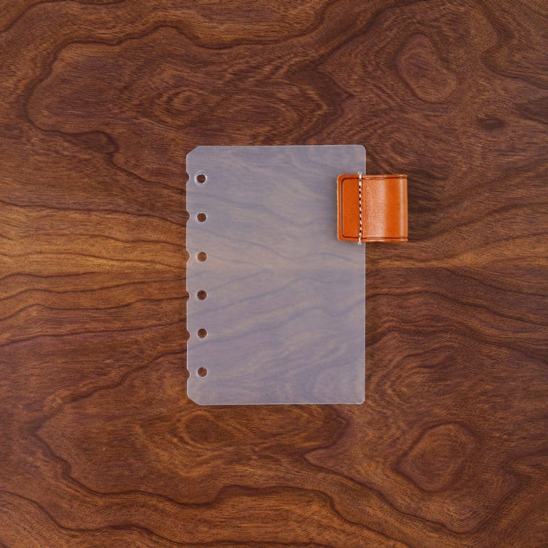 Kožni umetak za olovku s prozirnim PP stranicama, univerzalni šestotvorni registrator, kapacitet 1 list, prilagodljiv logotip