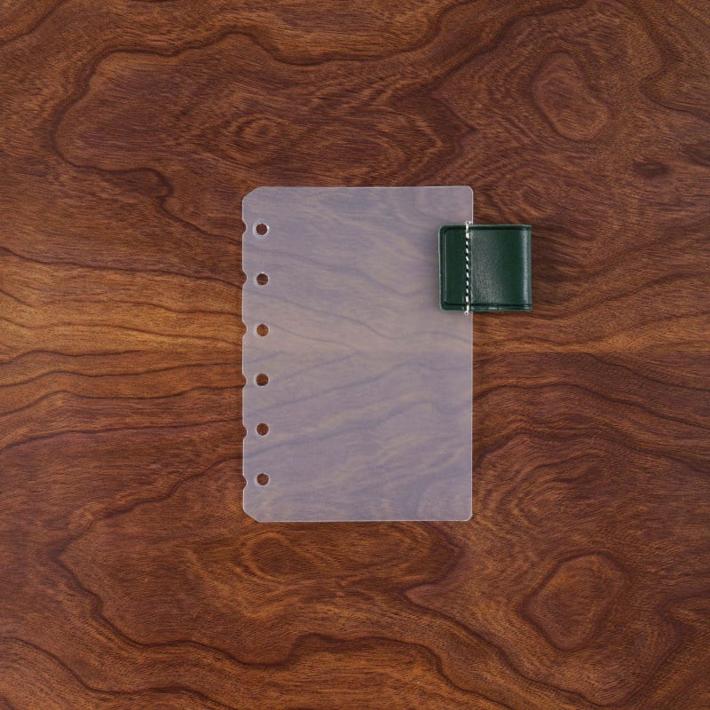 Kožni umetak za olovku s prozirnim PP stranicama, univerzalni šestotvorni registrator, kapacitet 1 list, prilagodljiv logotip