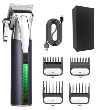 Mașină de tuns profesională pentru salon cu baterie încorporată, lame din oțel inoxidabil, motor cu perii, timp de funcționare 1–3 ore, zgomot 36–45 dB