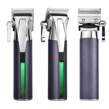 Mașină de tuns profesională pentru salon cu baterie încorporată, lame din oțel inoxidabil, motor cu perii, timp de funcționare 1–3 ore, zgomot 36–45 dB