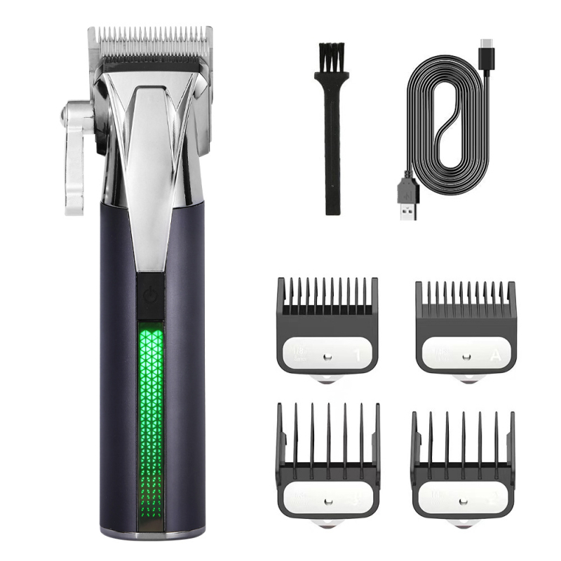 Mașină de tuns profesională pentru salon cu baterie încorporată, lame din oțel inoxidabil, motor cu perii, timp de funcționare 1–3 ore, zgomot 36–45 dB