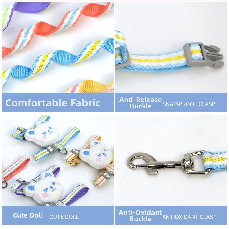 Set za mačku: podesivi najlonski povodac i postroj, kod 904