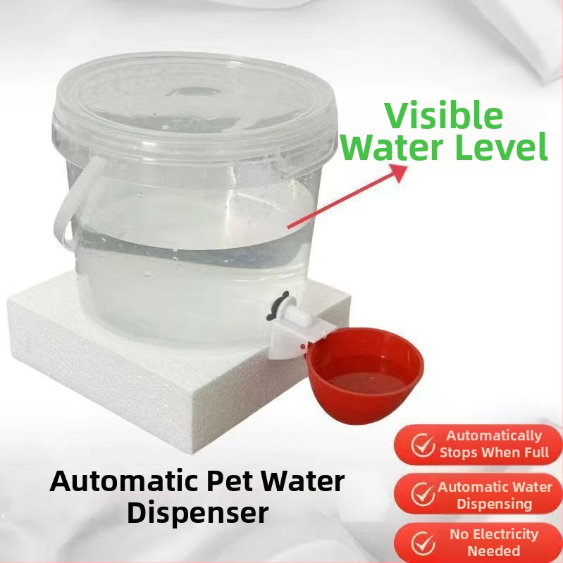 Δοχείο νερού για κατοικίδια – μη ηλεκτρικό, αυτόματος διανομέας νερού με βαρύτητα, φορητός, μεγάλη χωρητικότητα, κατάλληλο για γάτες και σκύλους
