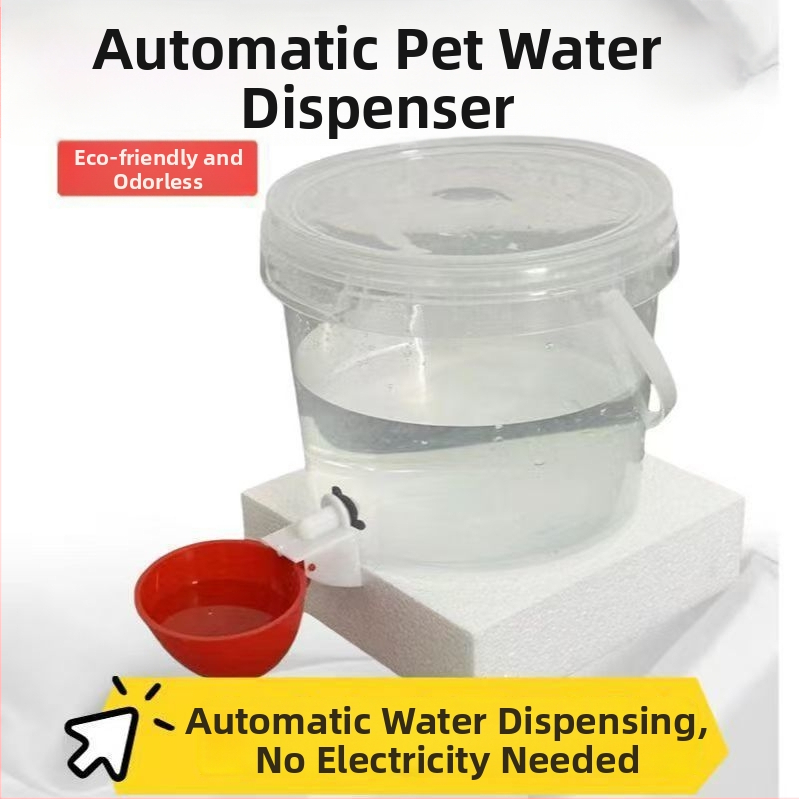 Δοχείο νερού για κατοικίδια – μη ηλεκτρικό, αυτόματος διανομέας νερού με βαρύτητα, φορητός, μεγάλη χωρητικότητα, κατάλληλο για γάτες και σκύλους
