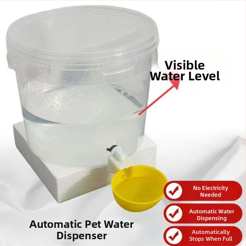 Δοχείο νερού για κατοικίδια – μη ηλεκτρικό, αυτόματος διανομέας νερού με βαρύτητα, φορητός, μεγάλη χωρητικότητα, κατάλληλο για γάτες και σκύλους