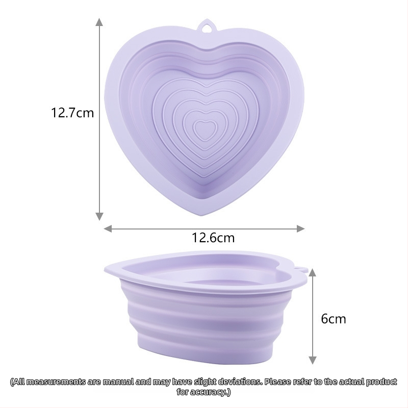 Μπολ κατοικιδίων από σιλικόνη, πτυσσόμενο με σχήμα καρδιάς, φορητό για εξωτερικούς χώρους, για σκύλους και γάτες, μάρκα Wolf Leopard Lion