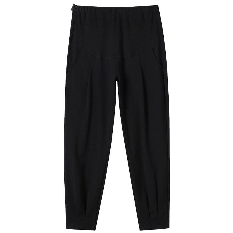 Pantalone za trudnice, proljeće-jesen, haram stil, duljina 9/10, podrška trbuha, najlon