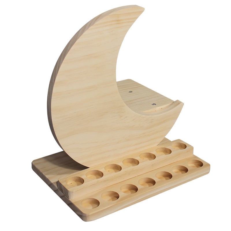 Drvena kutija za pohranu s 68 odjeljaka za eterična ulja i čaj, prirodno drvo, rezbareni dizajn, mogućnost otiska logotipa