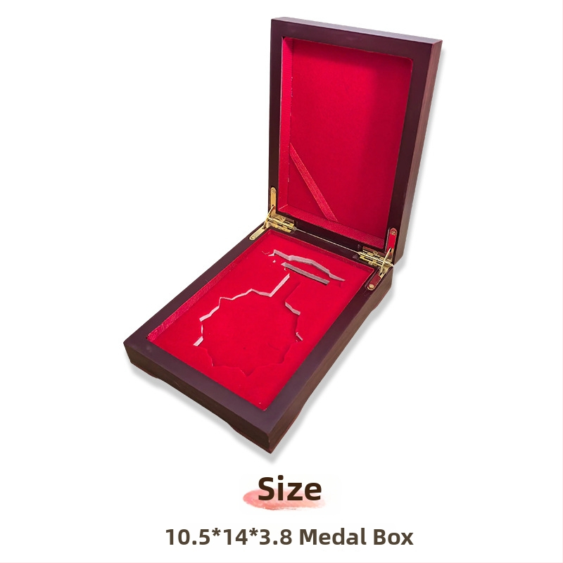 Drvena kutija za značke i spomenske novčiće, graviranje i prilagođeni logotip