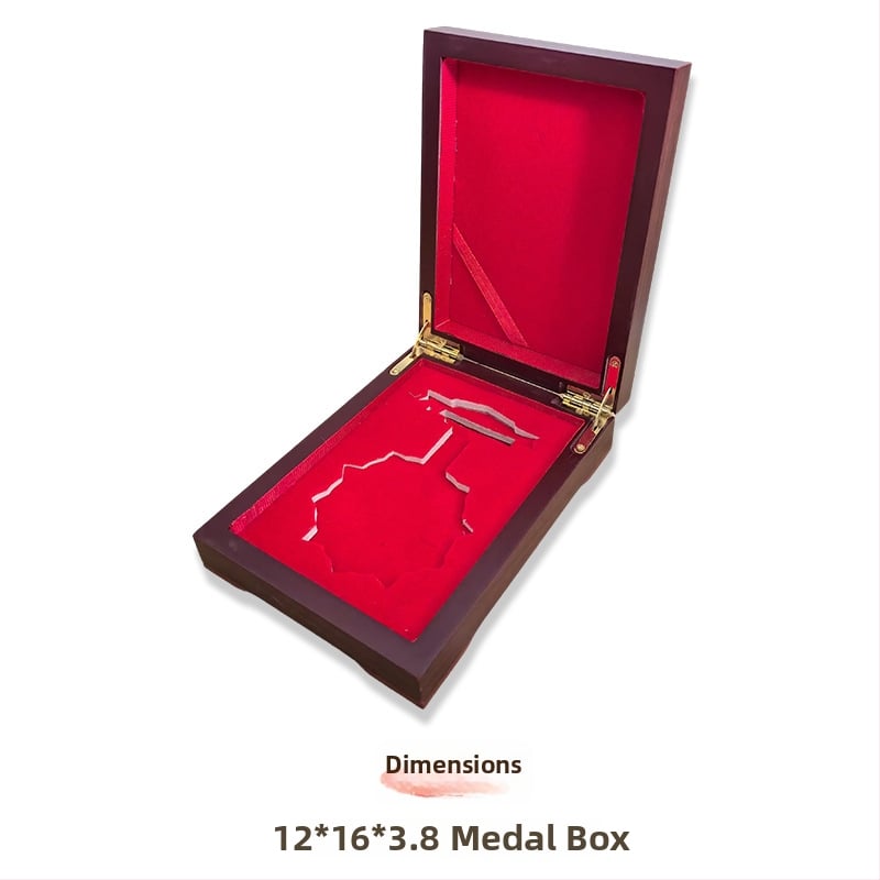 Drvena kutija za značke i spomenske novčiće, graviranje i prilagođeni logotip