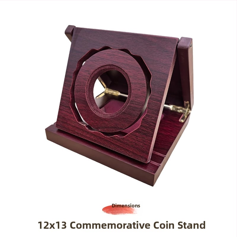 Drvena kutija za značke i spomenske novčiće, graviranje i prilagođeni logotip