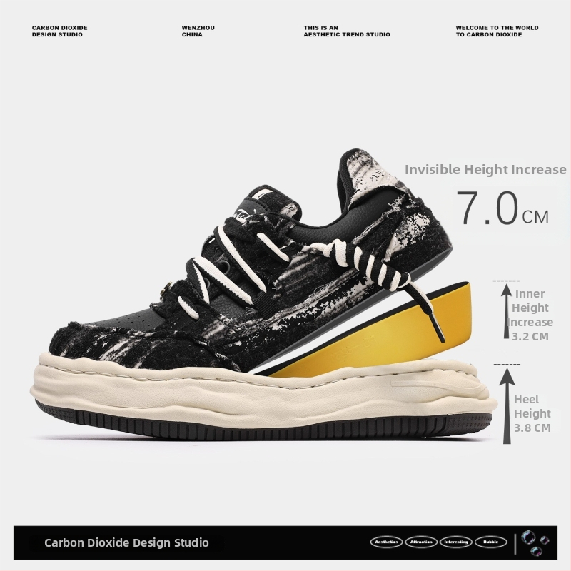 Unisex tenisice s unutarnjim povećanjem visine 3–5 cm, platneni gornji dio, niski profil, vezanje, pjenasti đon