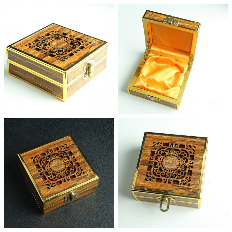 Kutija za nakit za poklon s izrezbarenim šupljim dizajnom i pliš unutrašnjošću; Složeni materijali, kutija za pakiranje – Jin Dexin, Kina