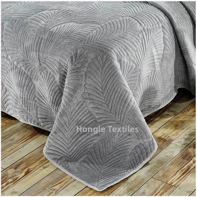 Ljetni quilt set, 100% pamuk, reaktivno tiskanje i bojanje, geometrijski uzorak, jednostavno tkanje, trodijelni set posteljine