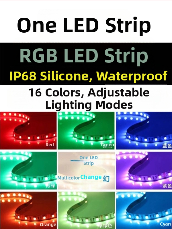 Nepropusna LED svjetlosna traka za vanjsku upotrebu u akvarijima i ribnjacima - Višestruko podešavanje jačine svjetla, Šifra proizvoda 684574660689