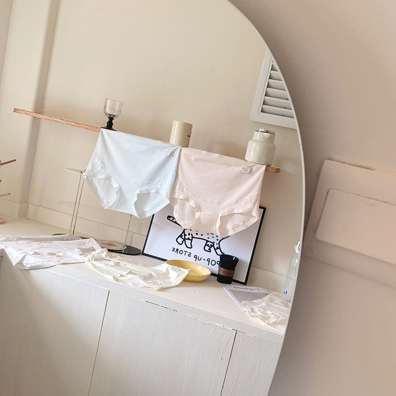 Pamučno trudničko donje rublje s visokim pasom i podrškom za trbuh, za drugi i treći trimester, prozračno