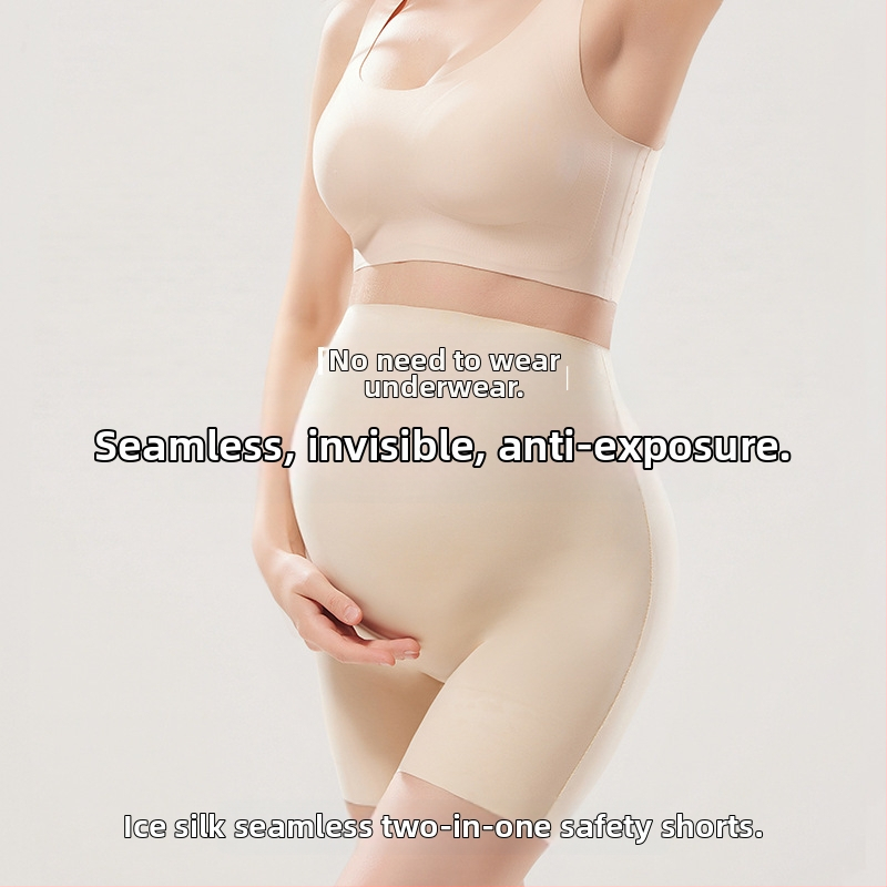 Trudničke legice od prozračne najlonske smjese, visoki pojas, zaštita od izlaganja, ljetna udobnost