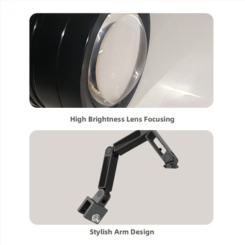 LED svjetlo za akvarij s fleksibilnim ramenom, s punim spektrom i fokusirajućom lećom, 6W