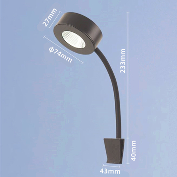 COB klips lamp za akvarij LED s trobojnom dimiranjem, potpuno spektrum, aluminijska legura, 5W