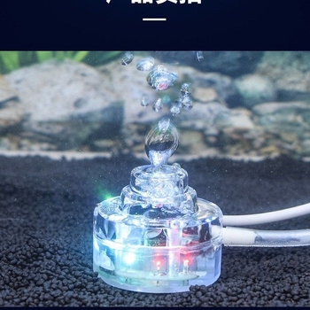 LED svjetlo za akvarij s mjehurićima – mijenja boje, PC kućište, 1W snaga, mini fontana svjetlo za akvarij