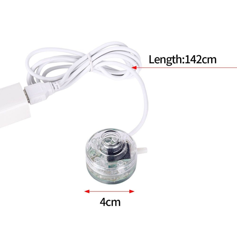 LED svjetlo za akvarij s mjehurićima – mijenja boje, PC kućište, 1W snaga, mini fontana svjetlo za akvarij