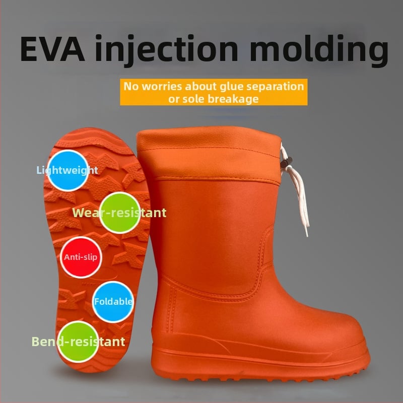 GenZ cizme de ploaie EVA pentru bărbați - ultraușoare, înalte, rezistente la ulei și la alcalii, anti-alunecare, impermeabile