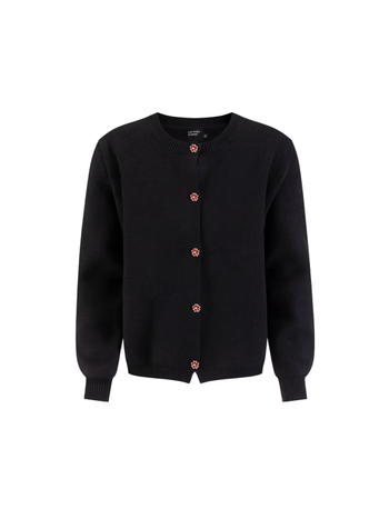 Плетен кардиган-свитер, памучна материя, свободна кройка, кръгло деколте, дълги ръкави