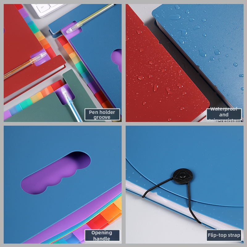 Yurui PP stojaci trojstranný uzavierací priečinok s 25 priehradkami, možnosť tlače loga