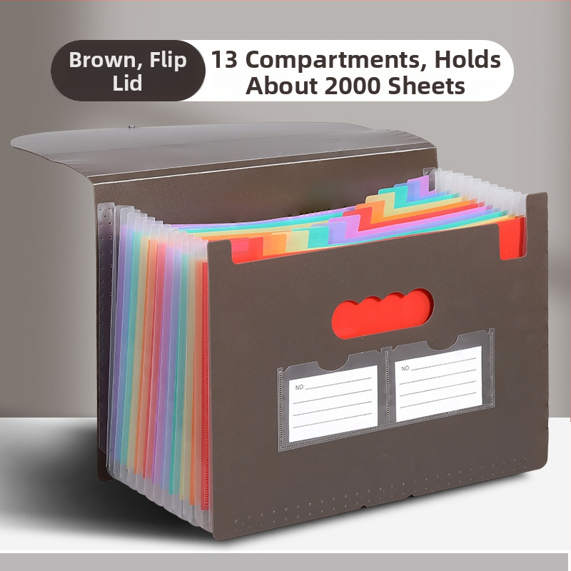 Yurui PP stojaci trojstranný uzavierací priečinok s 25 priehradkami, možnosť tlače loga