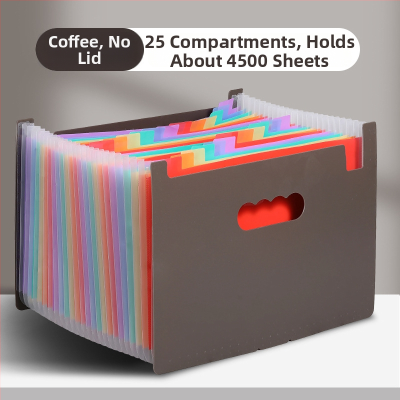 Yurui PP stojaci trojstranný uzavierací priečinok s 25 priehradkami, možnosť tlače loga