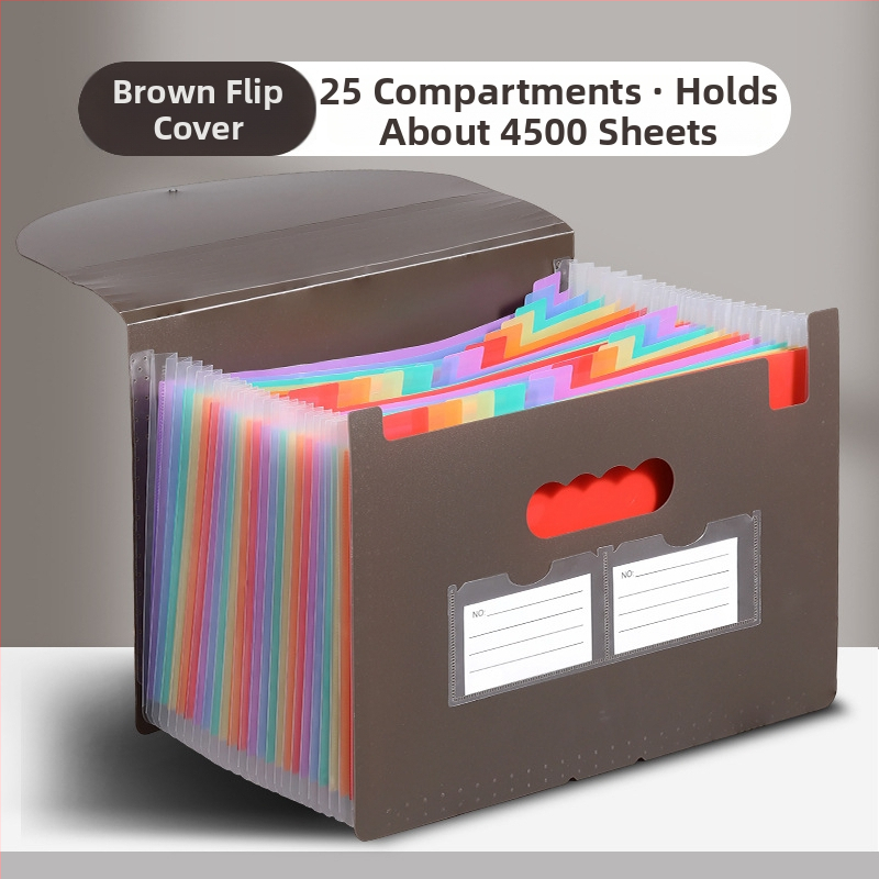 Yurui PP stojaci trojstranný uzavierací priečinok s 25 priehradkami, možnosť tlače loga