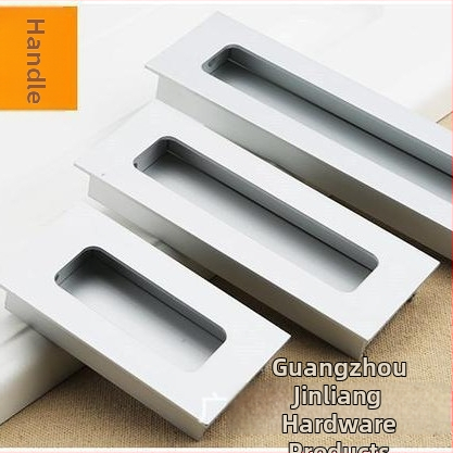 Skrivena ručka za garderobu i ladicu od aluminijske legure, razmak rupa 64/96/160 mm, model: ručka, stil: moderni minimalist